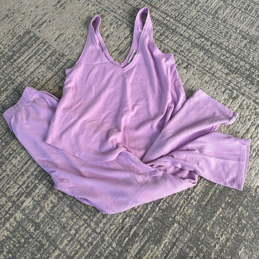 Victoria's Secret Glow Waffle Knit PJ Set